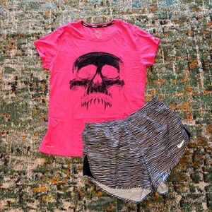 🆕NIKE Running T-Shirt And Shorts Bundle, Both Medium